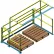 Kee Safety® Pivot Steel Mezzanine Pallet Gate, Double Width, 96"W x 60"D x 78"H Clearance