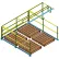 Kee Safety® Pivot Steel Mezzanine Pallet Gate, Full Size, 96"W x 108"D x 796"H Clearance