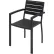 KFI Eveleen Outdoor Arm Chair, 33-3/4"H, Black, Aluminum