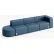 KFI Studios Conversa 4 Person Sofa with Power Outlet, Dillon Ocean Vinyl