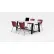 KFI Studios Midtown 72"x 36" Cafe Height Table, 4 Kool Chairs, Designer White Top/Burgundy