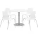 KFI 42" Round Table & Chair Set - Designer White Table Top with White Chairs