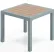 KFI Studios Eveleen Indoor/Outdoor Square Side Table, Mocha/Silver