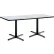 KFI Restaurant Table, 72"L x 36"W, Gray Table/Black Base