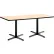 KFI Restaurant Table, 72"L x 36"W, Natural Table/Black Base