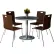 KFI 42" Round Dining Table & 4 Chair Set, Graphite Table With Espresso Chairs