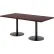 KFI Studios Proof Rectangle Table, 72"L x 36"W, Black Base, Espresso Top