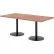 KFI Studios Proof Rectangle Table, 72"L x 36"W, Black Base, River Cherry Top