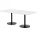 KFI Studios Proof Rectangle Table, 72"L x 36"W, Black Base, Designer White Top