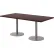 KFI Studios Proof Rectangle Table, 72"L x 36"W, Silver Base, Espresso Top