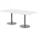 KFI Studios Proof Rectangle Table, 72"L x 36"W, Silver Base, Designer White Top