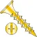 #6 x 1 5/8 Phillips Recess Bugle Head Coarse Thread Drywall Screw Zinc Yellow - Pkg of 5000