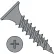 #6 x 1 5/8 Phillips Bugle Head Fine Thread Drywall Screw Black Phosphate - Pkg of 5000
