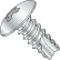 #8 x 1/4 Phillips Truss Thread Cutting Screw Type 25 Fully Threaded Zinc Bake - Pkg of 10000