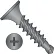 #8 x 1-1/2 Phillips Bugle Head Full Thread Self Drilling Drywall Screw Black Phosphate - Pkg of 2000