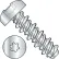 #10 x 1/2 #8HD Six Lobe Pan High Low Screw Fully Threaded Zinc Bake - Pkg of 8000