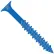 3/16X1 1/4 Phillips Flat Concrete Screw With Drill Bit Blue Perma Seal, Pkg of 100