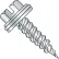 10-12X1 1/2 Slotted Indented Hex Washer With Bonded Neo Epdm Washer F/T Self Piercing Zinc 1000 pcs