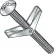 3/16X4  Combination Mushroom Head Toggle Bolt Zinc, Pkg of 50