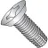 10-32X7/16  Phil Flat Undercut Thread Cutting Screw Type F Full Thread 18 8 Stainless Steel,4000 pcs