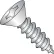 #12 x 1-1/4 Phillips Flat Self Tapping Screw Type A Full Thread 18-8 Stainless Steel - Pkg of 1000
