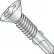 12-24X2 Phillips Flat Self Drill Screw #4 Point with Wings Full Thread Zinc Bake, Pkg of 1000