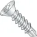 #12 x 5 Phillips Flat Self Drilling Screw Full Thread Zinc Bake - Pkg of 500