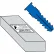 10-12 Ribbed Plastic Anchor Kit, Pkg of 10