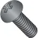 1/4-20X3/4 Phillips Round Machine Screw Fully Threaded Black Oxide, Pkg of 3000