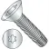 1/4-20X1 1/4  Six Lobe Flat Thread Cutting Screw Type F Fully Threaded Zinc Bake, Pkg of 2500