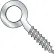 1/4X2  Closed Eye Screw 1/4 inch diameter 3/4 inch of Lag Thread Sharp Point Zinc, Pkg of 1200