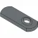 1/4-20 Spot Weld Offset Hole Tab Weld Nut Plain, 1000 pcs