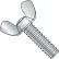 5/16-18X1 1/4 Light Series Cold Forged Wing Screw Full Thread Type A Zinc, Pkg of 200