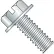 5/16-18X4  Slotted Indented Hex Washer Head Machine Screw Fully Threaded Zinc, Pkg of 200