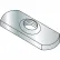 5/16-18 Spot Weld Center Hole Tab Weld Nut Plain, Pkg of 1000