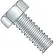 3/8-16X1  Unslotted Indented Hex Head Machine Screw Fully Threaded Zinc, Pkg of 750