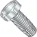 3/8-16X3  Unslotted Indented Hex Thread Cutting Screw Type F Fully Threaded Zinc, Pkg of 300