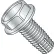 3/8-16X3 Unslotted Indented Hex Washer Thread Cutting Screw Type F Fully Threaded Zinc An 300 pcs