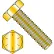 1/2-20 x 4 Hex Tap Bolt - Grade 8 - Full Thread - Zinc Yellow - Pkg of 25