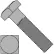5/8-11X3  Square Machine Bolt Plain, Pkg of 75