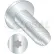 M2.5-0.45X5 Din 7500 C E Pan 6 Lobe Recess Thread Rolling Screw Full Thread Zinc Bake Wax 1500 pcs