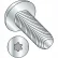 M5X12 Din 7500 C E Pan 6 Lobe Recess Thread Rolling Screw Zinc Bake And Wax, Pkg of 500