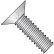 10-32 x 7/16 MS24693-C Phillips Flat F/T Machine Screw S/S - DFAR - Pkg of 2000