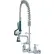 Krowne 18-706L - Royal Series 8" Space Saver Pre-Rinse w/ Faucet, 6" Spout, Wall Mount Low Lead