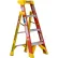Werner 4' Fiberglass Leansafe Ladder w/ Plastic Tool Tray, 300 lb. Cap - L6204