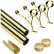Lavi Industries, 8' Foot Rail Kit, 2" Tube, Polished Brass