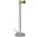 Lavi Industries Basic Stanchion, 38.5"H Chrome Post, 10'L Retractable Black/Yellow Belt