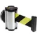 Lavi Industries Magnetic Retractable Belt Barrier, Chrome Case W/10' Black/Yellow Belt