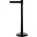 Tensabarrier®High Quality Retractable Belt Barrier, 7-1/2' Black Belt, 38'' Black Metal Post