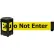 Tensabarrier® Replacement Cassette, "Caution Do Not Enter", 13' Yellow Belt
